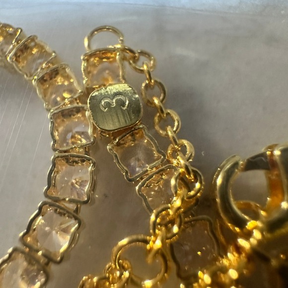 Authentic Pandora, SZ 20CM, Gold Plated White Crystal CZ Tennis Bracelet - Picture 9 of 9